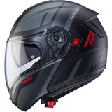 Caberg Levo X Manta Klapphelm - Matt Schwarz/Grau/Rot - XXL