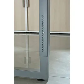 hjh OFFICE PRO Schreibtisch R-Serie Asteiche / Graphit