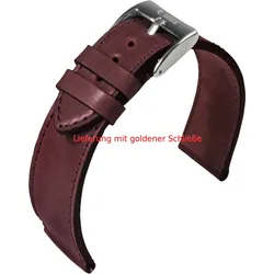 Eulit Pferdeleder Shell Cordovan 22mm" E58484622421" - bordeaux