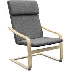 HOMCOM Armlehnensessel Leinen (100%Polyester), Eukalyptus, Schwamm