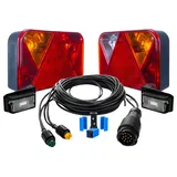 Beleuchtungset: DOBPLAST Rückleuchte+ DOBPLAST LED-Seitenlichter + MANTES 5,5 m 13-PIN-Kabelbaum + Schnellverbinder