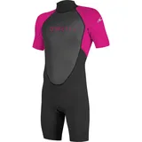 O'Neill Reactor-2 Schwimm-Neoprenanzug für Kinder. 2 Mm Spring Junior Shorty Mit Reißverschluss Hinten - Black / Berry - 16 Jahre