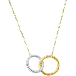Celesta Silber Halskette 925 Sterling Silber zweifarbig