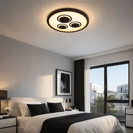 Briloner LED Panel 22W rund schwarz