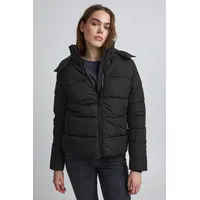 Oxmo Sofina Damen Winterjacke Damenjacke Jacke gefüttert mit Kapuze, Größe:XL, Farbe:Black (194007) - XL