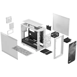 Fractal Design Meshify 2 Lite White TG Clear Tint ATX Gaming Gehäuse mit Fenster
