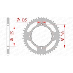 AFAM Stahl Standard Ritzel 12505 - 520