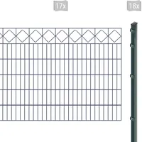 Arvotec Doppelstabmattenzaun »EXCLUSIVE 120 zum Einbetonieren "Karo" mit Zierleiste«, Zaunhöhe 120 cm, Zaunlänge 2 - 60 m 57513947-0 anthrazit H/L: 120 cm x 34 m