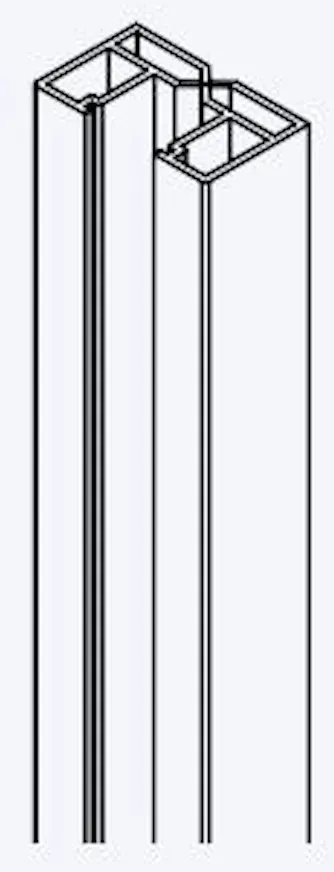 OSMO Wandanschlusspfosten Aluminium Aluminium 1000 mm