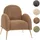 Mendler Lounge-Sessel HWC-N69 Chenille 74 x 88 x 74 cm Braun