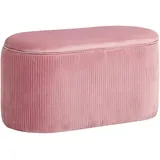 Homcom Polsterbank Samt Rosa 81 x 40 x 41 cm