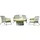SonnenPartner Couture Set 4-tlg. Grau/Weiß