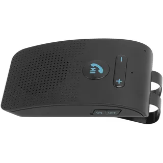 Dioche Freisprecheinrichtung fürs Auto, Bluetooth kabelloser Sonnenblendenempfänger, Freisprecheinrichtung, MP3-Lautsprecher mit rückseitiger Befestigungsmöglichkeit