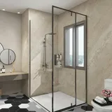 neu.haus Duschrückwandset Bladel 4er Set 120 x 60 cm Cream Stone [neu.haus]