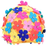 Garneck 1 Stück Blütenblattschwimmhut Badekappen Für Schwimmende Frauen Hüte Für Frauen Badekappe Frauen Strand Blume Schwimmkappe Badeduschhaube Bademütze Stoff Colorful Nylon