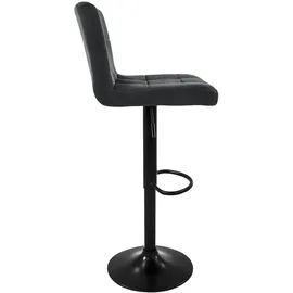 ML-Design Barhocker 4er Set, Bezug aus Samt, Grau, Gepolsterter Barstuhl mit Rückenlehne und Fußstütze, Tresenhocker höhenverstellbar 63-83cm, 360° Drehbar Bistrohocker Hocker Drehstuhl Barstühle