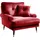 trends by hg Loungesessel TOKIO Mikrofaser 100 x 88 x 100 cm rot