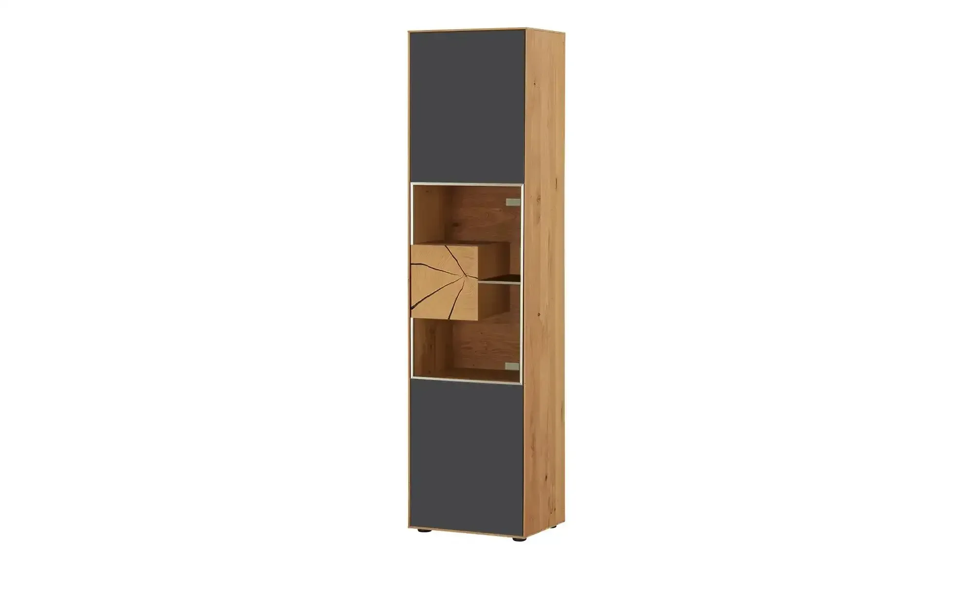 HARTMANN Vitrine  Caya , grau , Maße (cm): B: 50 H: 196 T: 39.0
