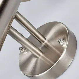 LINDBY Außenwandleuchte Aluminium Edelstahl 23 cm x 20 cm x 33,5 cm mit Bewegungsmelder grau