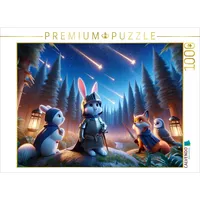 Calvendo Puzzle Die nächtliche Sternenjagd der mutigen Tier-Ritter 1000