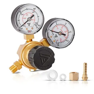 STAHLWERK Mini Druckminderer Druckregler 200 Bar für Argon CO2 Mix