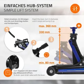 ECD Germany Adapter Stahl 80-360 mm schwarz