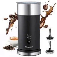 Morpilot Milchaufschäumer Elektrisch 4 in 1, 80-240ml, 400W, Milchschäumer für Heißer und Kalter Milchschaum, aus rostfreiem Edelstahl, Antihaftbeschichtung, für Latte Macchiato, Cappuccino