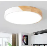 Style Home LED Deckenleuchte Deckenlampe 48W dimmbar mit Fernbedienung, für Wohnzimmer Schlafzimmer Küche Holz - Braun