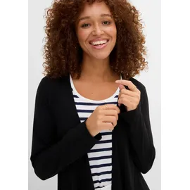 bonprix Shirtjacke Schwarz XXL