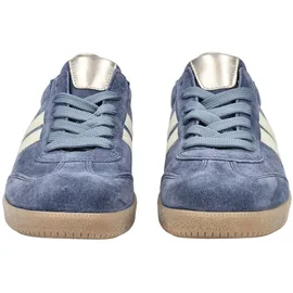 Gabor Damen Sneaker Veloursleder Blau/Weiß 41
