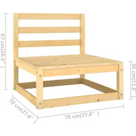 vidaXL 8-tlg. Loungeset mit Kissen grau