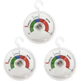 Pa Set Mit 3 Kühlschrankthermometern Mit 65-mm-zifferblatt Und Farbigen Zonen, Analoges Thermometer Für Kühlschrank, Gefrierschrank Oder Gefrierschrank,