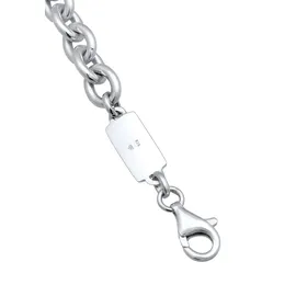 KUZZOI Herren Rundanker Armband aus 925 Silber silberfarben 75533129-21 Größe 21 cm