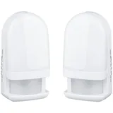Trango 2er Set 11-239 LED Sensor Nachtlicht in Weiß mit Automatikfunktion I Betrieb mit 3x AAA Batterie (nicht enthalten) I mit Bewegungssensor I Sicherheitslicht I Orientierungslicht I Einschlafhilfe