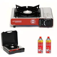 ROTHENBERGER Industrial Campingkocher PREMIUM inkl. 2 Gaskartuschen | inkl. Tragekoffer | 1-flammig Gaskocher Camping Gas Kocher Kartusche | für Töpfe 12-26 cm