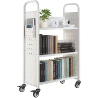 Vevor Bücherwagen 77 x 38 x 122 cm Weiß