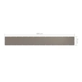 vidaXL Balkon-Sichtschutz Taupe 75x600 cm Oxford-Gewebe