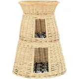 vidaXL 3-tlg. Katzenkorb-Set mit Kissen 47 x 34 x 60 cm Natur Weide