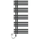 luxebath Iron EM Radiator Handtuchheizkörper Heizkörper Anthrazit 50x120cm Heizstab 900 W