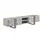 KAWOLA MARGO Lowboard 180/42/40 cm Grau/Edelstahl gebürstet