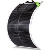 100W 12V Solarpanel Flexibel Monokristallines Solarpanel, Solarmodul mit Ladekabel für Wohnmobil Auto Boot 12V Batterien - Eco-worthy