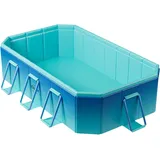 Wttagkl Faltbarer Familienpool Planschbecken – Zusammenklappbares Schwimmbecken für Haustiere & Erwachsene, Nicht Aufblasbarer Hundepool + Tragbare Badewanne mit Schnell-Entfaltung,1.8 Meters