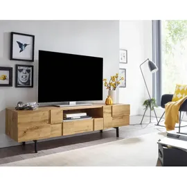 KADIMA DESIGN Lowboard Eiche-Dekor, Kachelmuster, Modern und Stilvoll, Spielekonsolen/DVDs