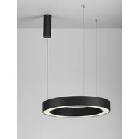 Nova Luce Morbido 1-flg. Ø 60 cm schwarz