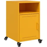 vidaXL Nachtschrank Senfgelb 36 x 39 x 59 cm Stahl