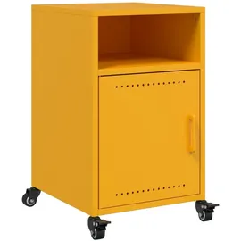 vidaXL Nachtschrank Senfgelb 36 x 39 x 59 cm Stahl