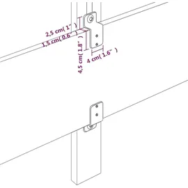 vidaXL Kopfteile 2 Stk. Hellgrau 90x5x78/88 cm Stoff