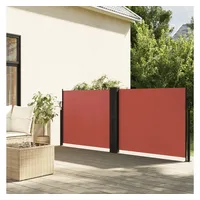 vidaXL Seitenmarkise Ausziehbar Terrakottarot 120x600 cm