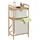 Relaxdays Wäschekorb Regal Bambus Wäschesortierer 2 Fächer, HBT: 85x44x33 cm, Badregal mit Wäschesammler, natur/beige