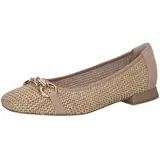 CAPRICE Ballerinas Bast Elegant, Braun (Bark Comb), 37 EU